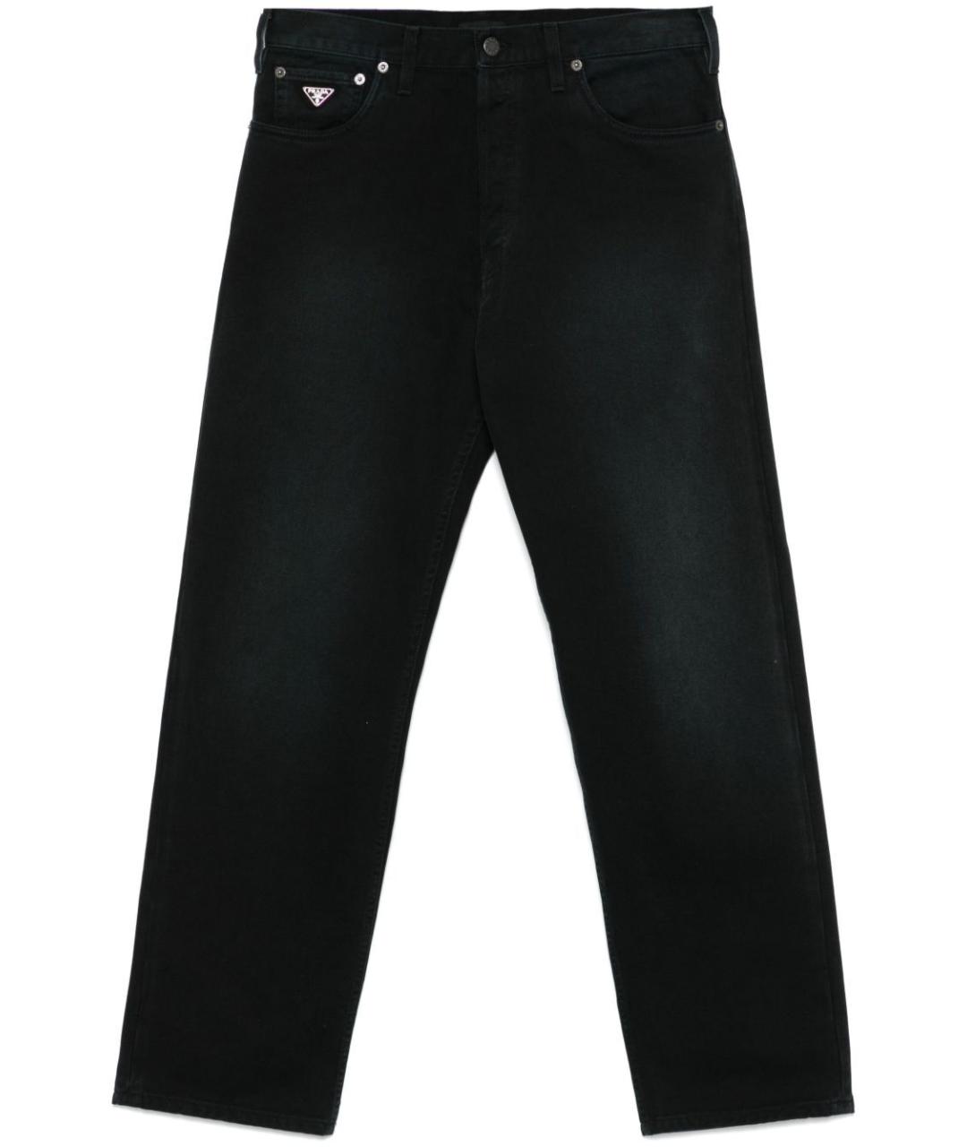 PRADA Черные хлопковые повседневные брюки, фото 1