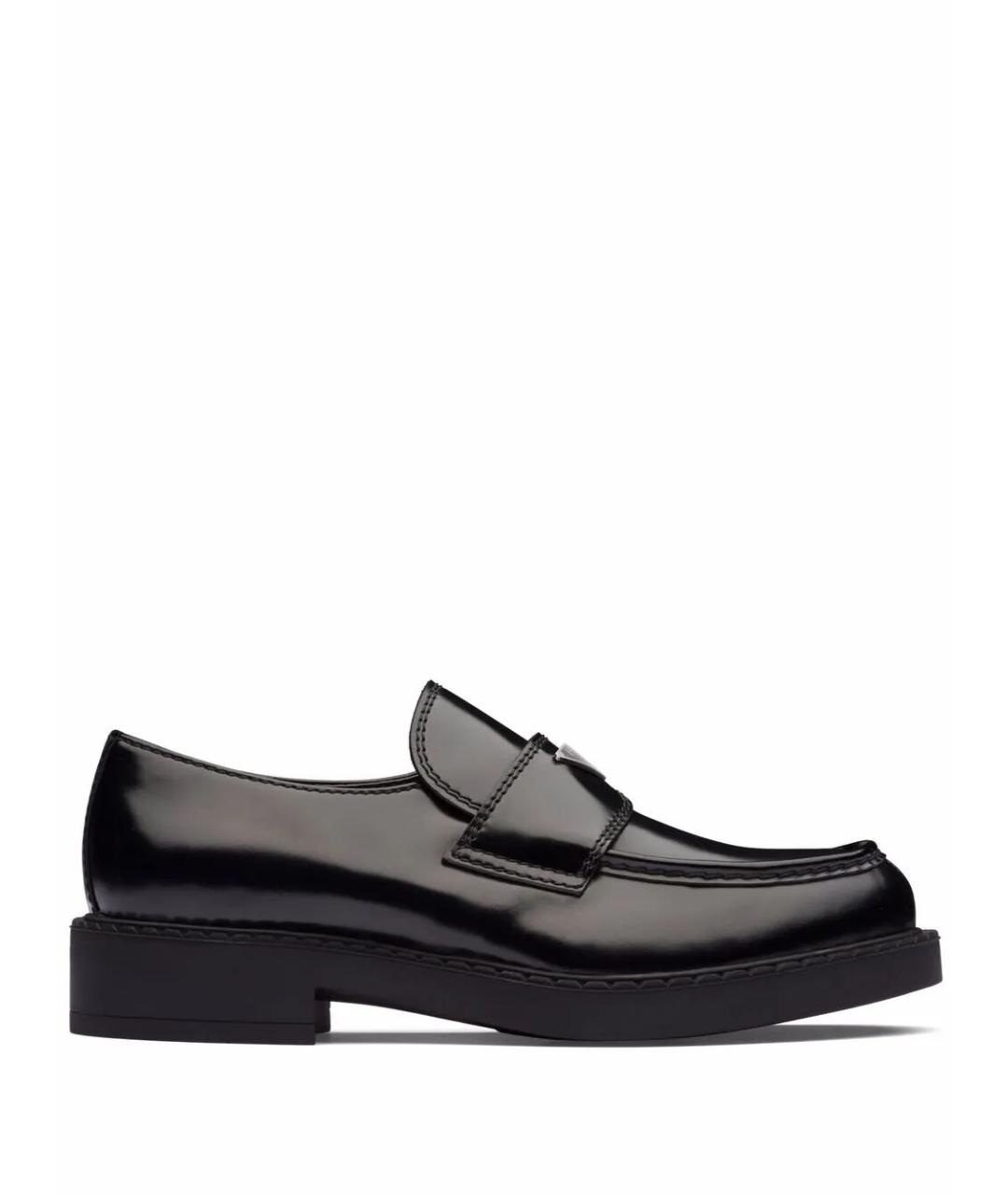 PRADA Черные лоферы из лакированной кожи, фото 1