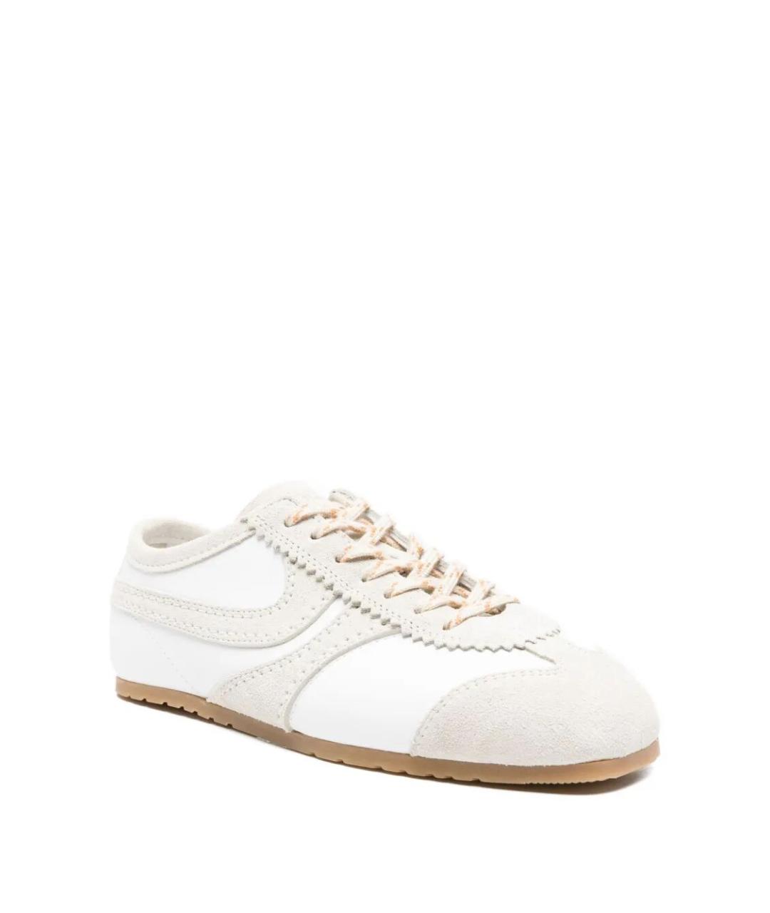 DRIES VAN NOTEN Белые кожаные кроссовки, фото 2