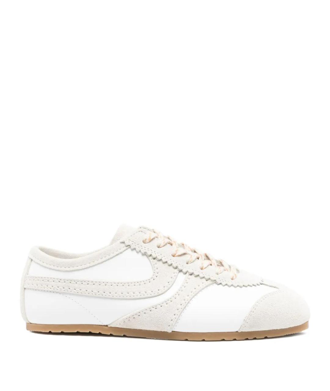DRIES VAN NOTEN Белые кожаные кроссовки, фото 1