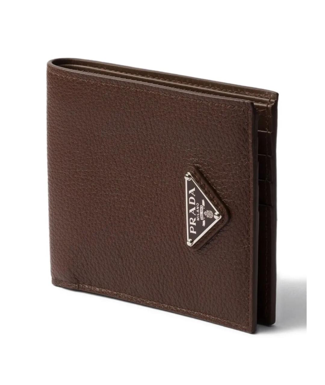 PRADA Коричневый кожаный кошелек, фото 3