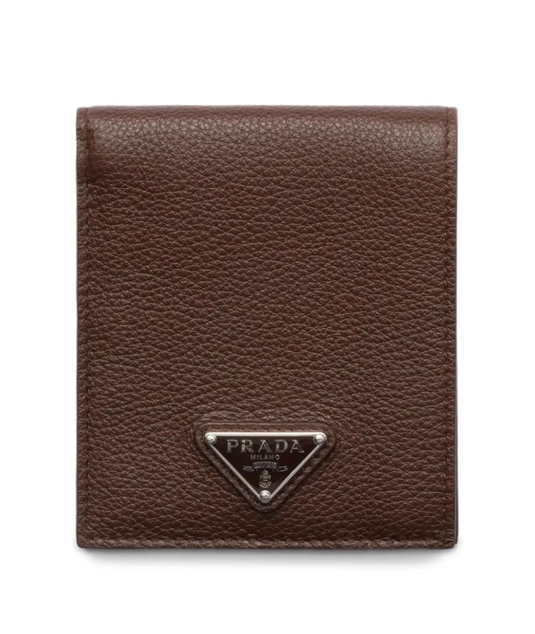 PRADA Коричневый кожаный кошелек, фото 1