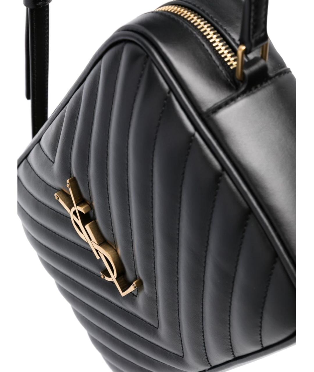 SAINT LAURENT Черная кожаная сумка через плечо, фото 3