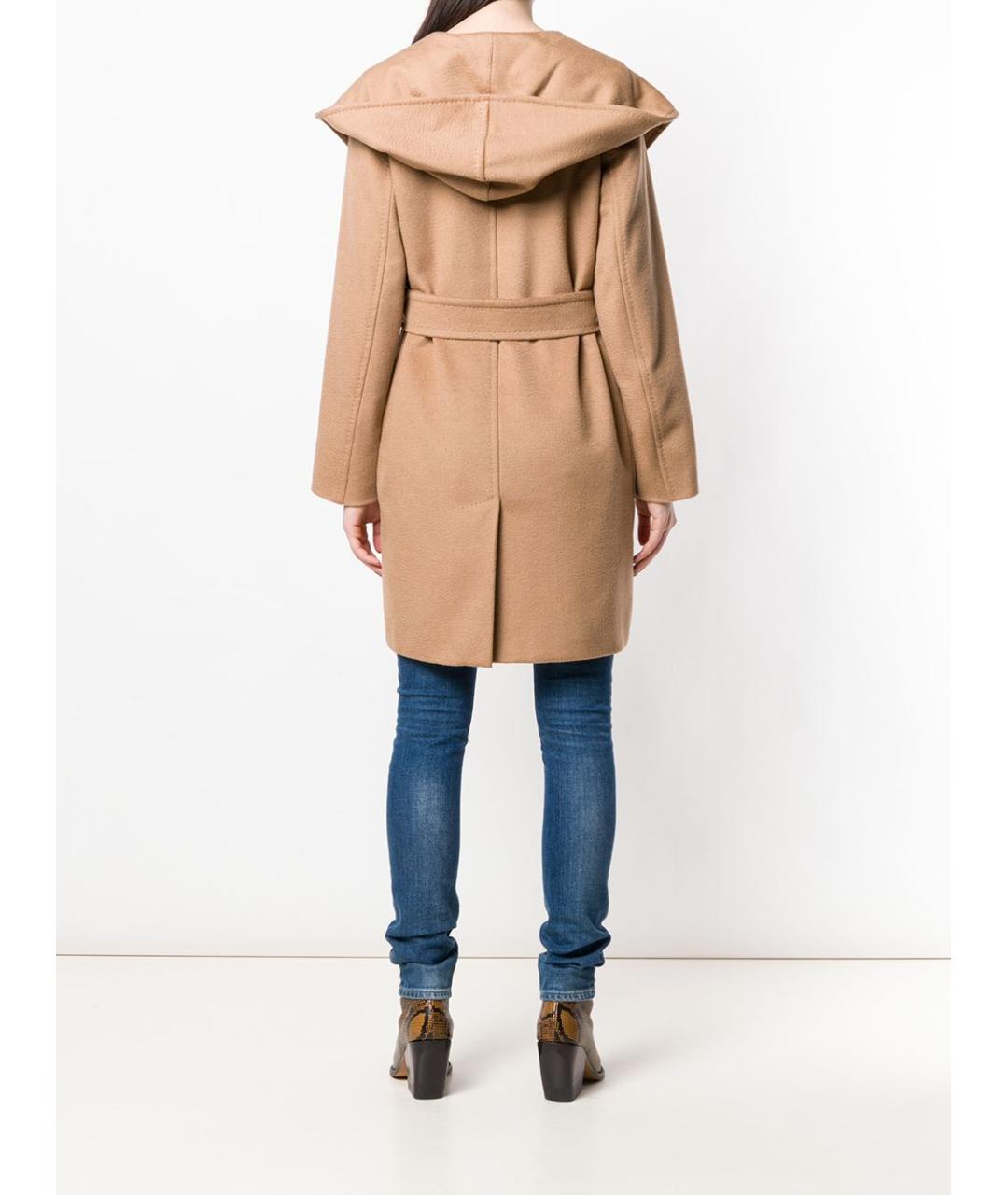 MAX MARA Бежевое шерстяное пальто, фото 4