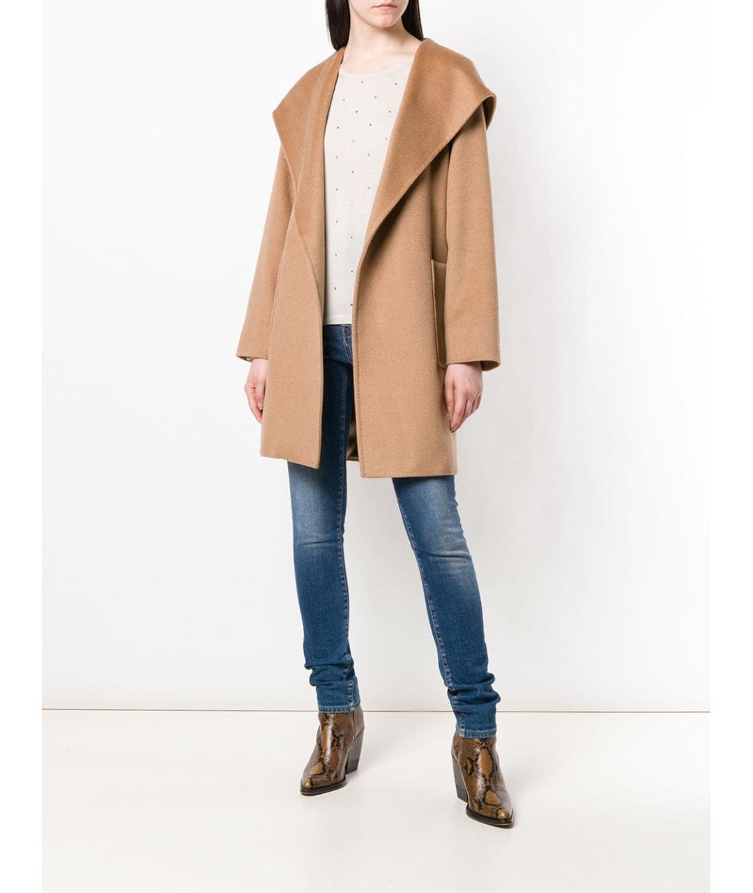 MAX MARA Бежевое шерстяное пальто, фото 2