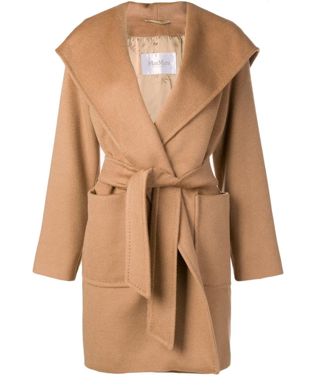 MAX MARA Бежевое шерстяное пальто, фото 1