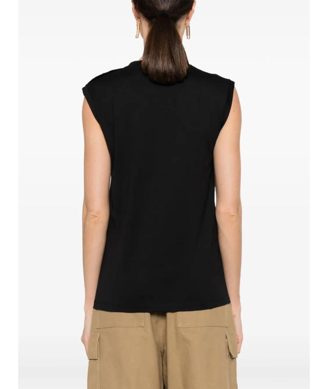 BALMAIN Черная хлопковая футболка, фото 3