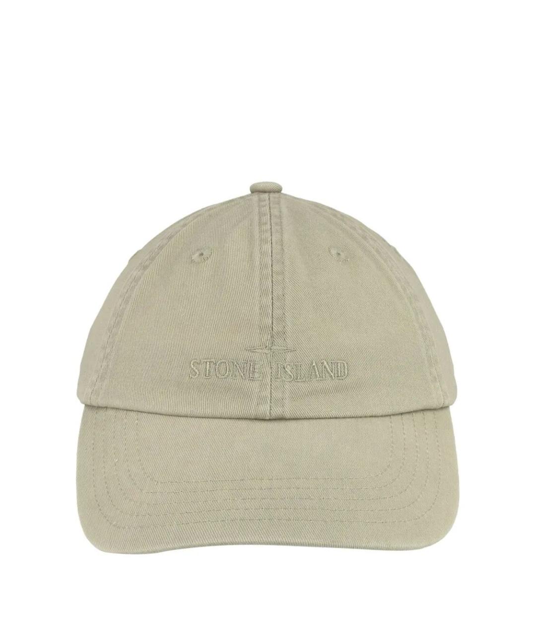 STONE ISLAND Бежевая хлопковая кепка/бейсболка, фото 4