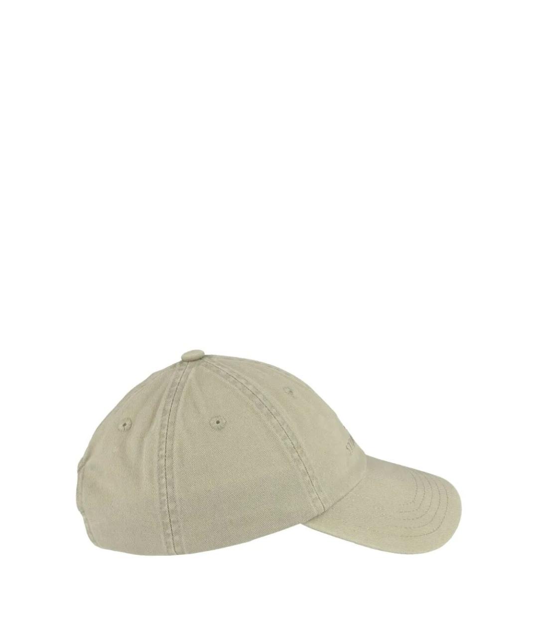 STONE ISLAND Бежевая хлопковая кепка/бейсболка, фото 2