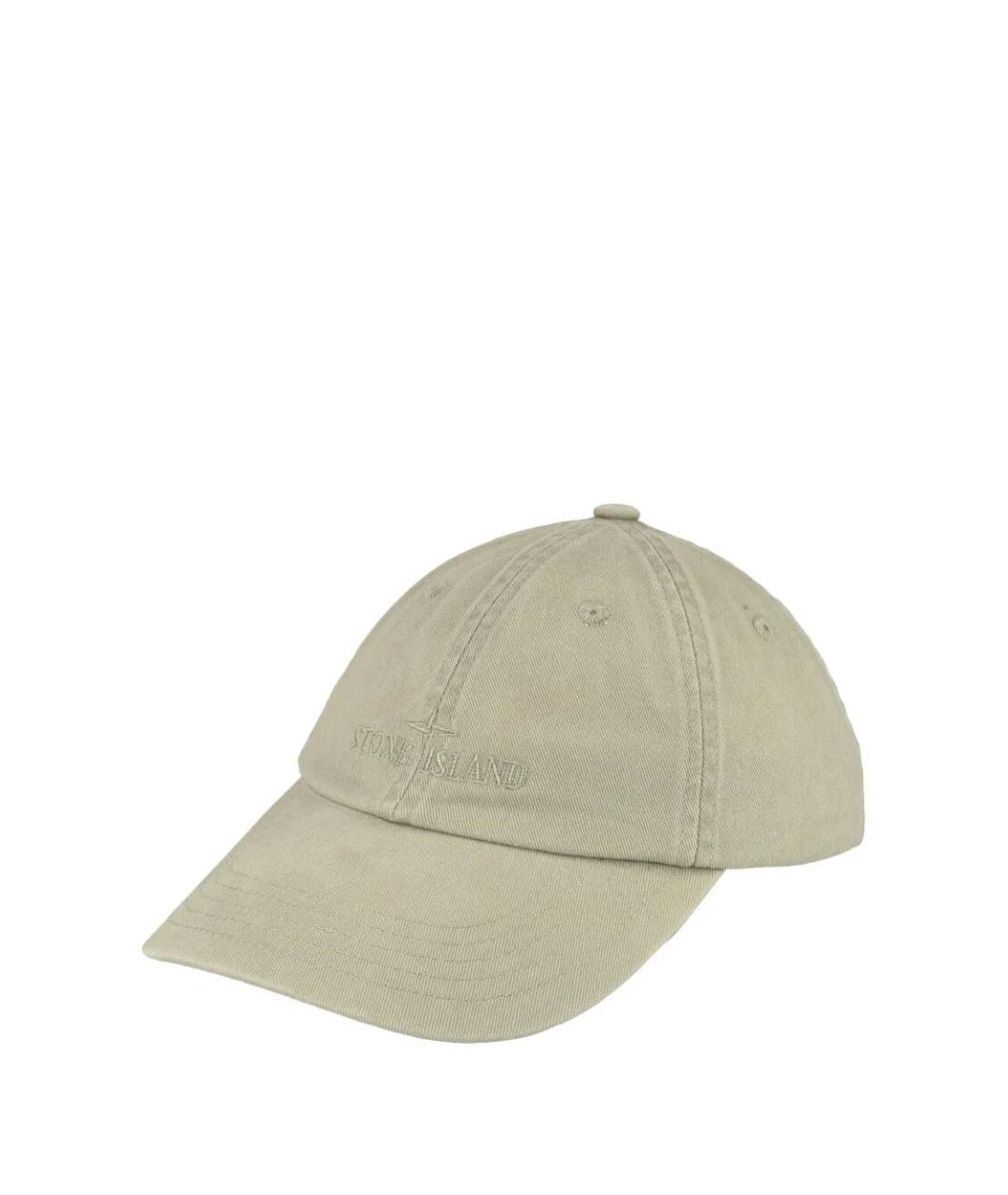 STONE ISLAND Бежевая хлопковая кепка/бейсболка, фото 1