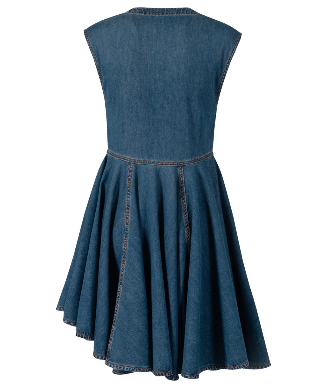ALAIA Синее хлопковое повседневное платье, фото 2