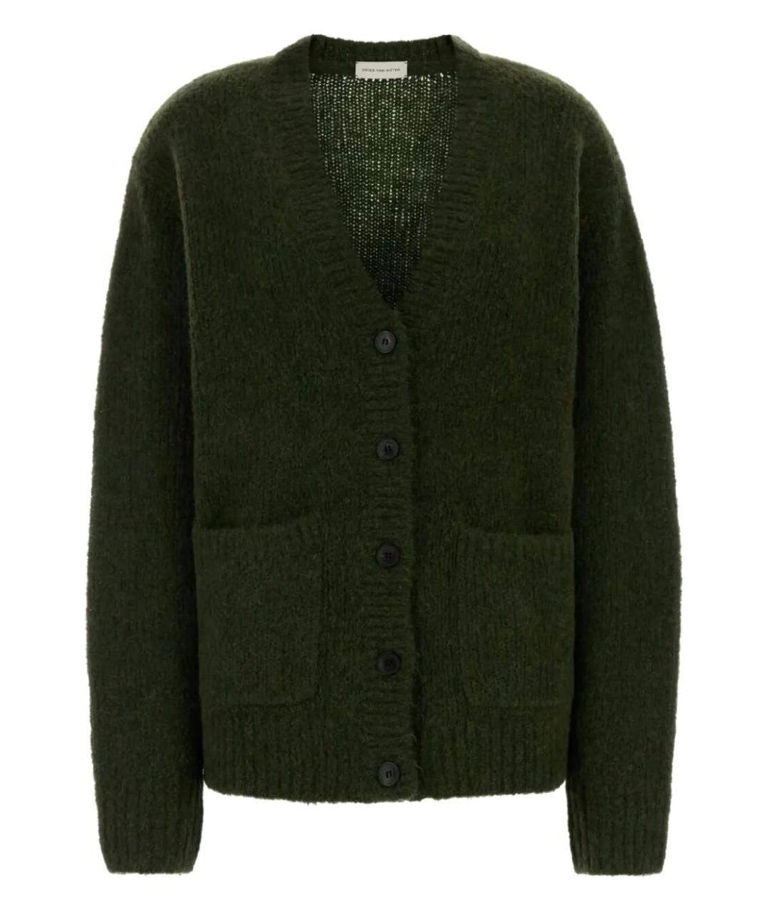DRIES VAN NOTEN Зеленый шерстяной кардиган, фото 1