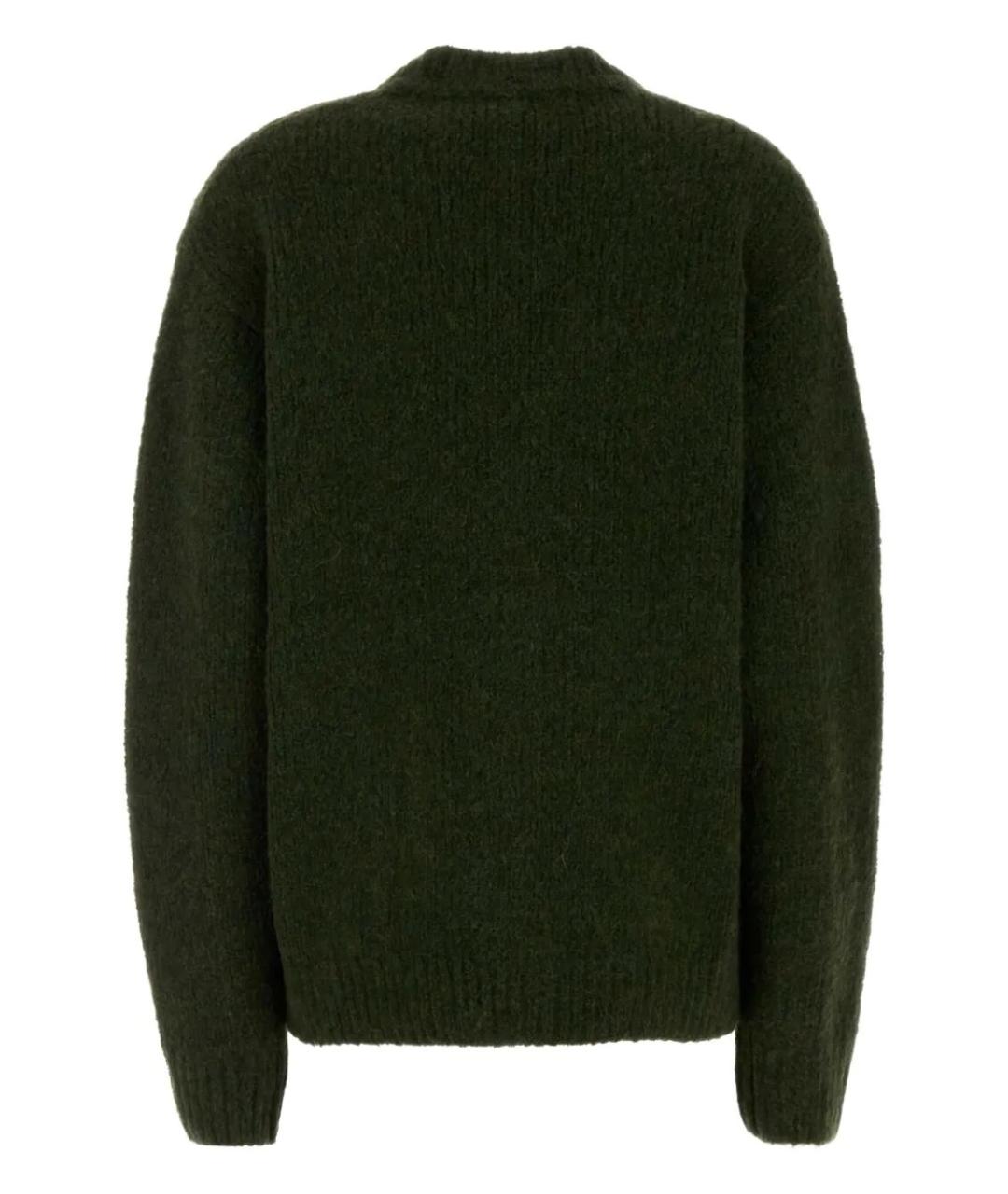 DRIES VAN NOTEN Зеленый шерстяной кардиган, фото 2