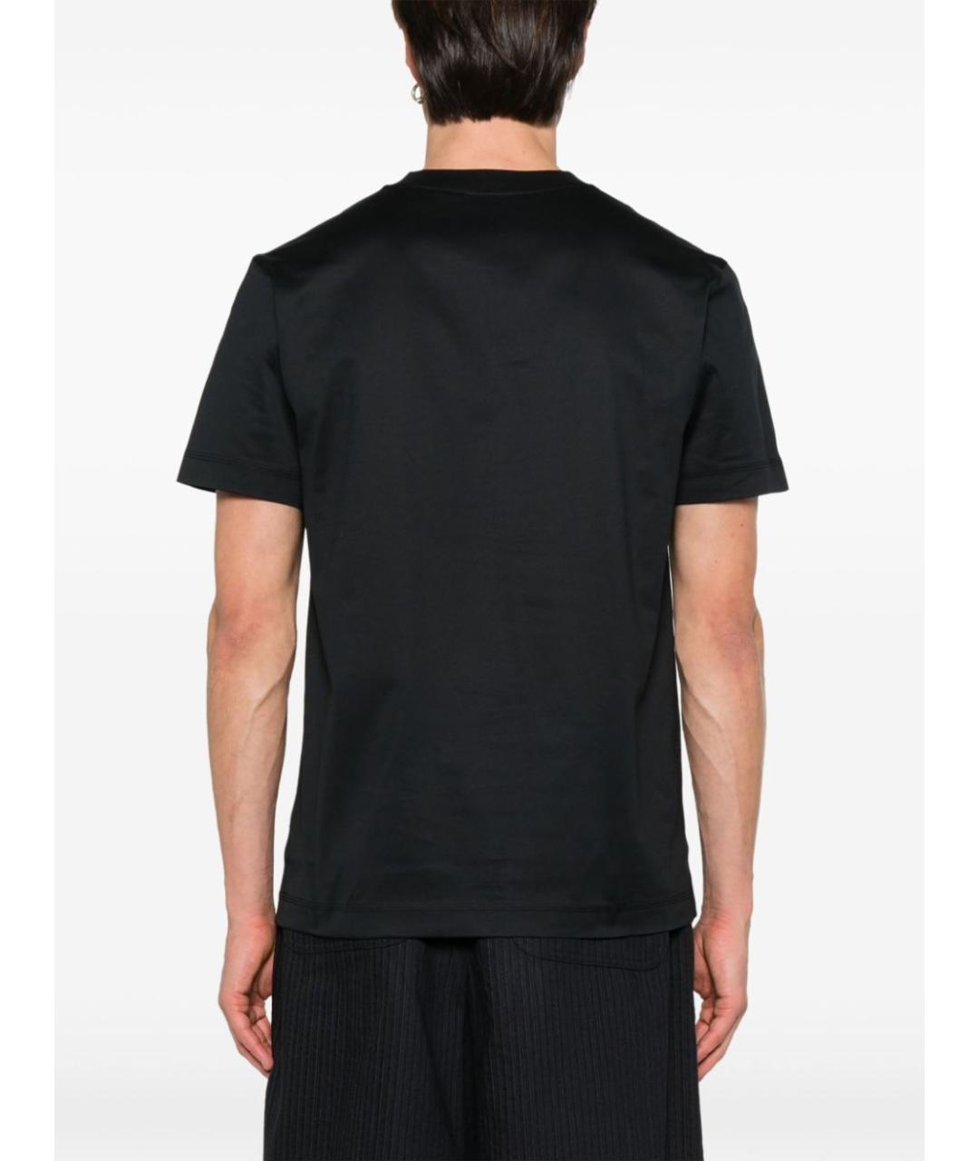 BURBERRY Черная хлопковая футболка, фото 4