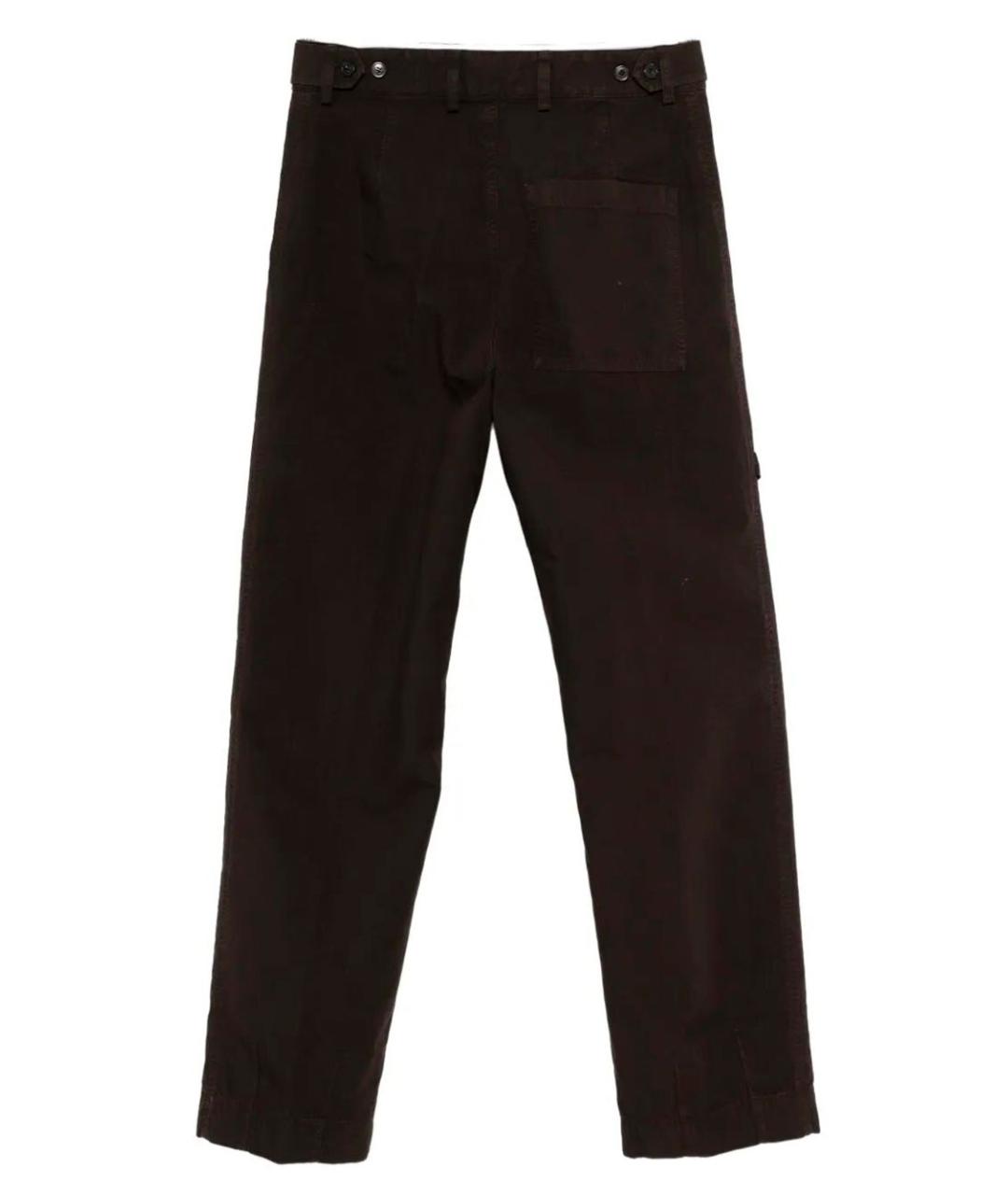 DRIES VAN NOTEN Коричневые хлопковые повседневные брюки, фото 2