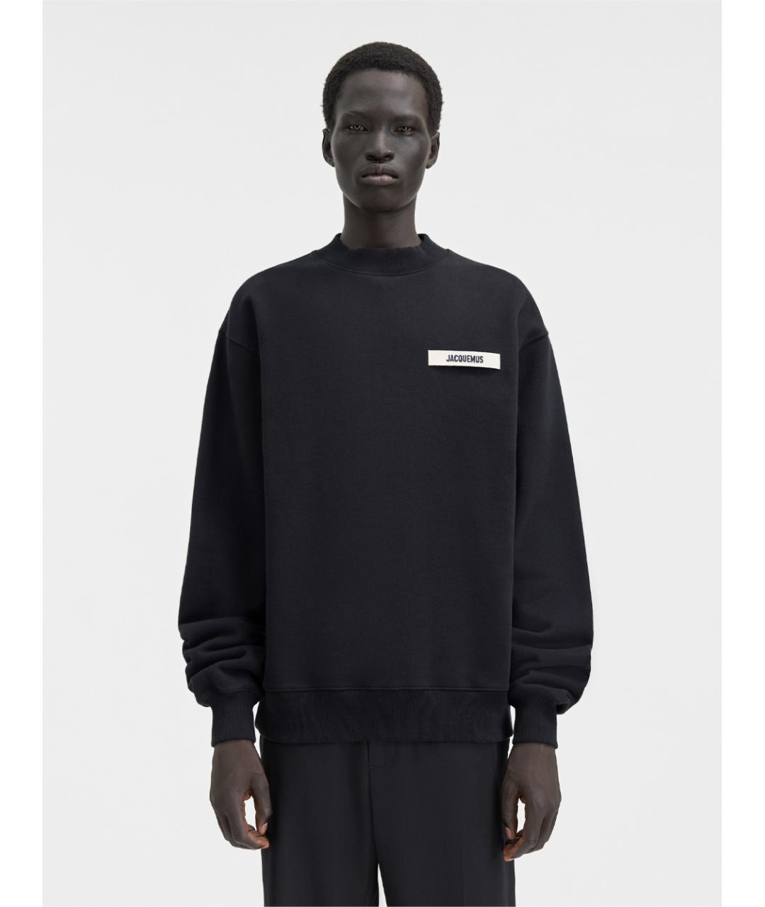 JACQUEMUS Черный хлопковый джемпер / свитер, фото 2