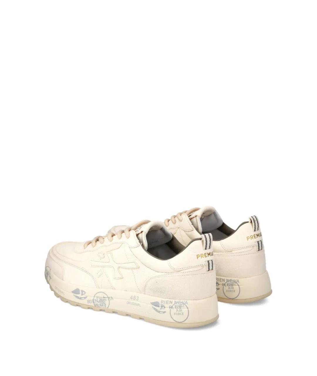 PREMIATA Белые кожаные низкие кроссовки / кеды, фото 3