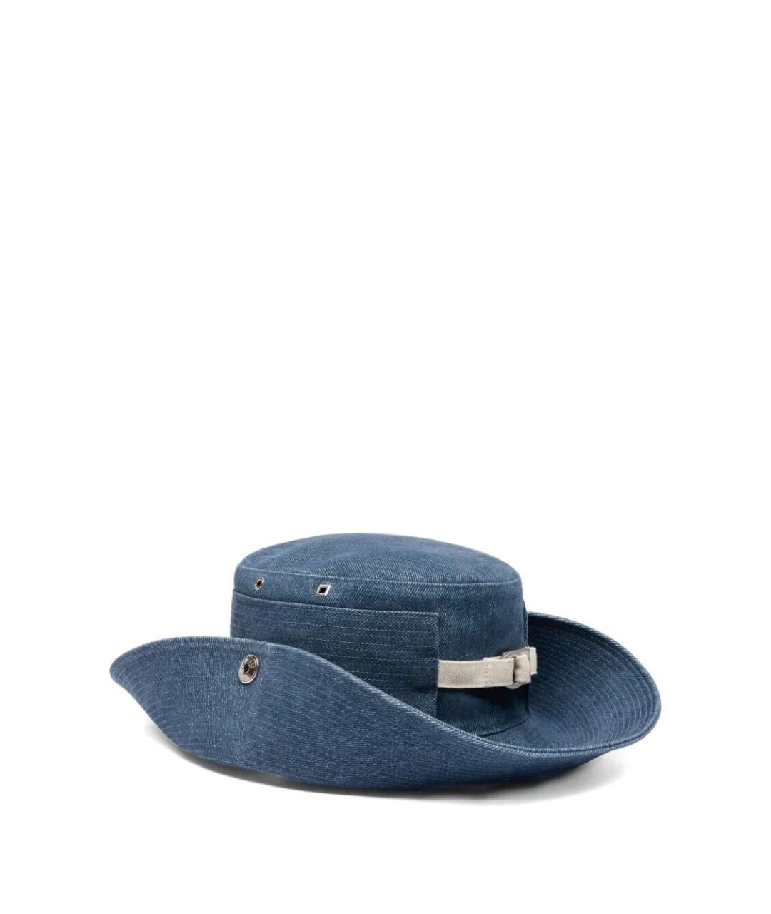 JACQUEMUS Синяя хлопковая шляпа, фото 2