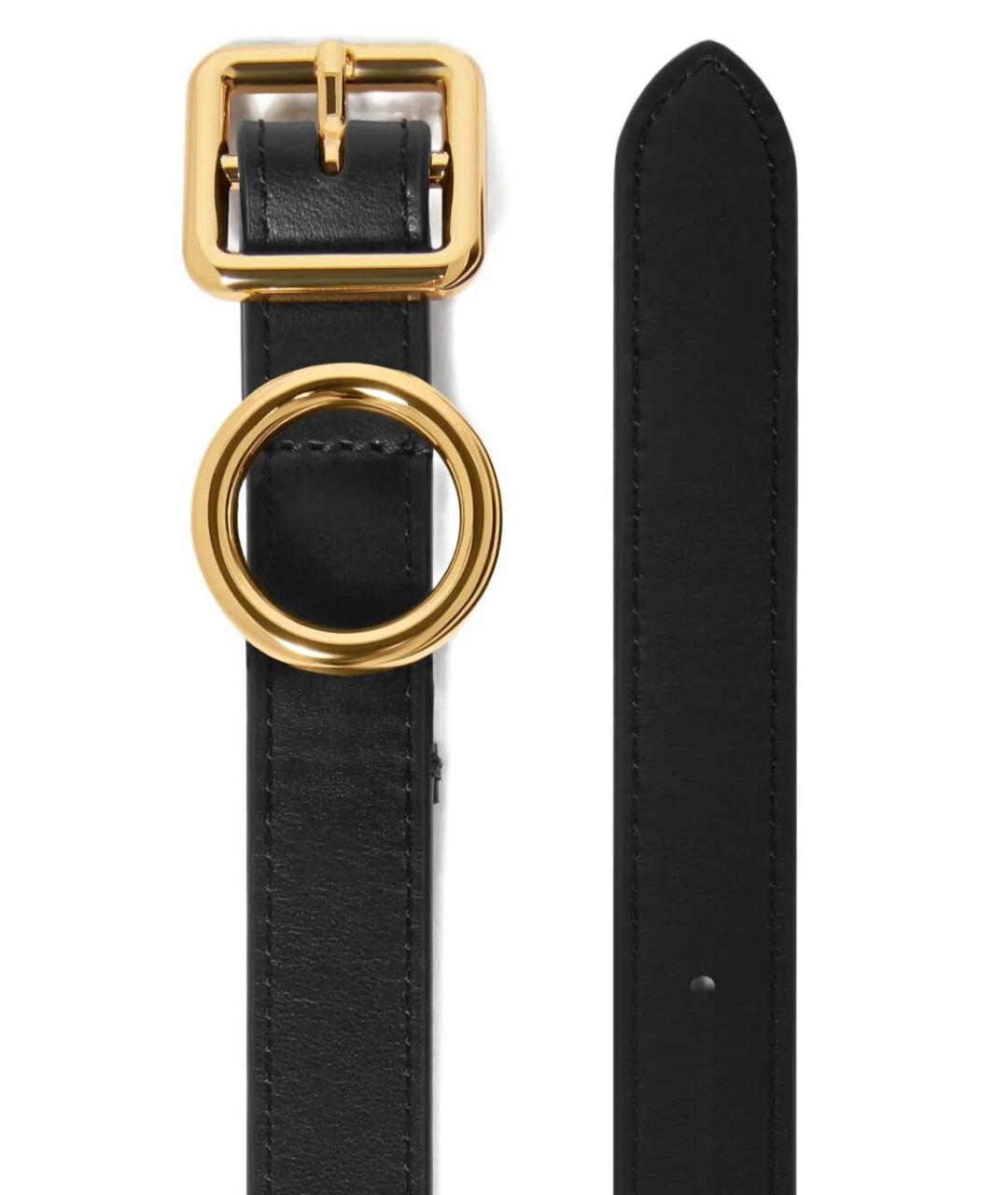 JACQUEMUS Черный кожаный ремень, фото 3