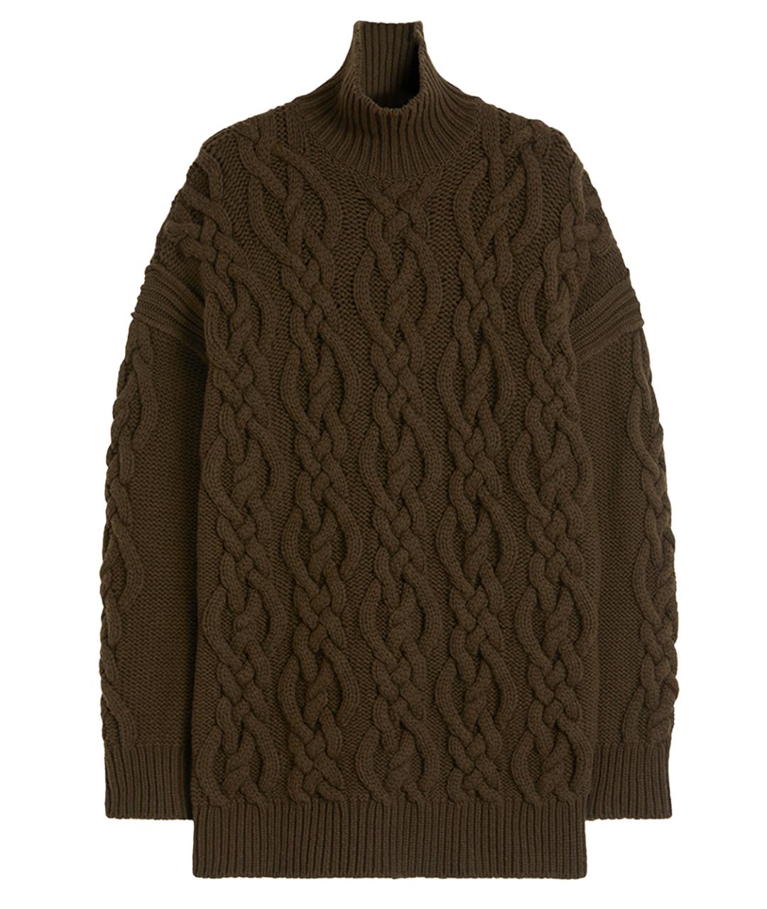 MAX MARA Коричневое шерстяное повседневное платье, фото 1