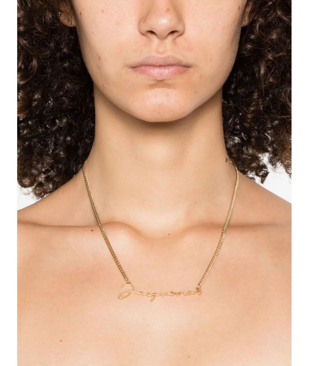 JACQUEMUS Золотая латунная подвеска, фото 2