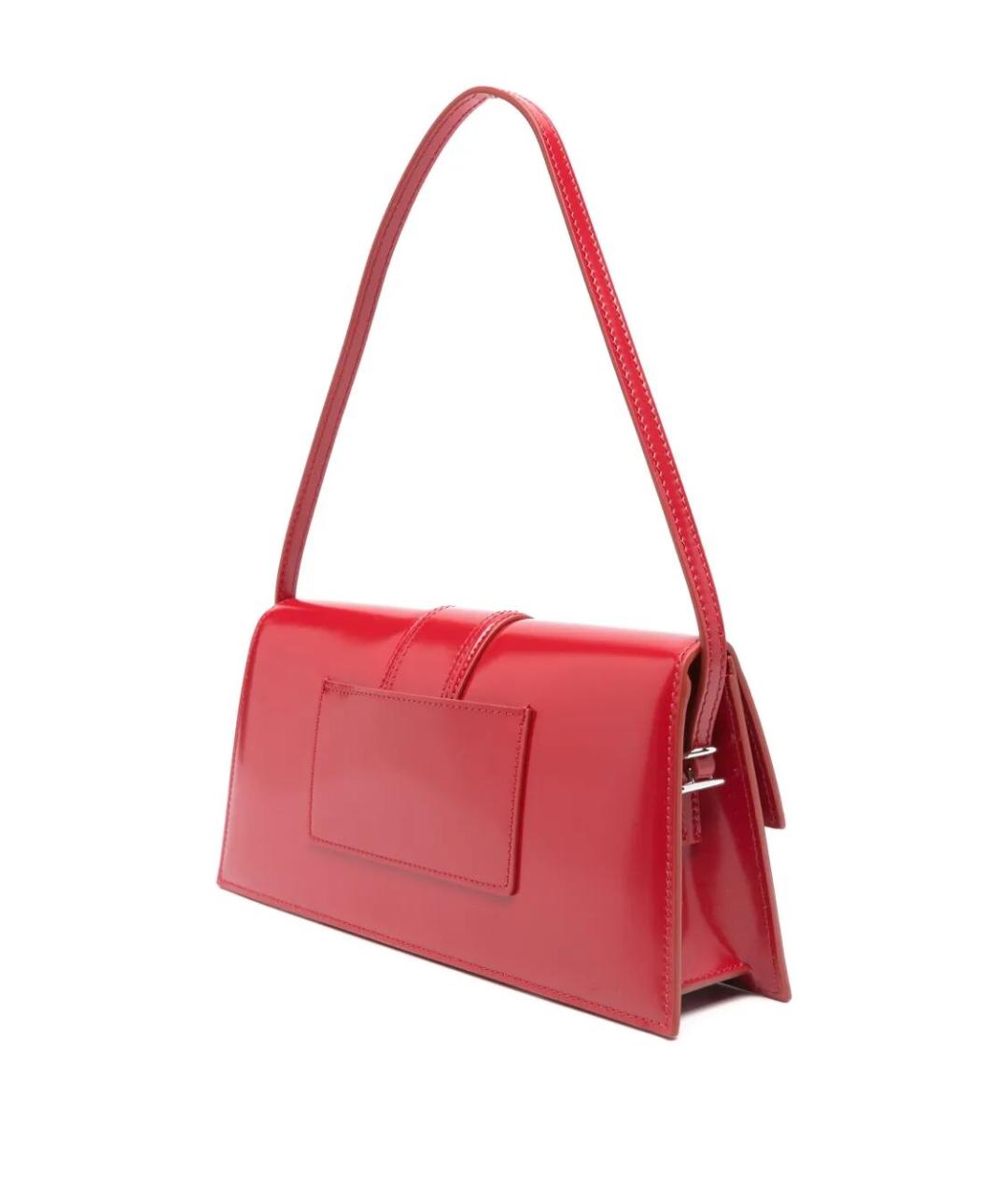 JACQUEMUS Красная кожаная сумка через плечо, фото 4