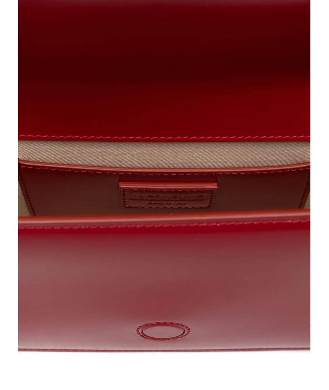 JACQUEMUS Красная кожаная сумка через плечо, фото 5