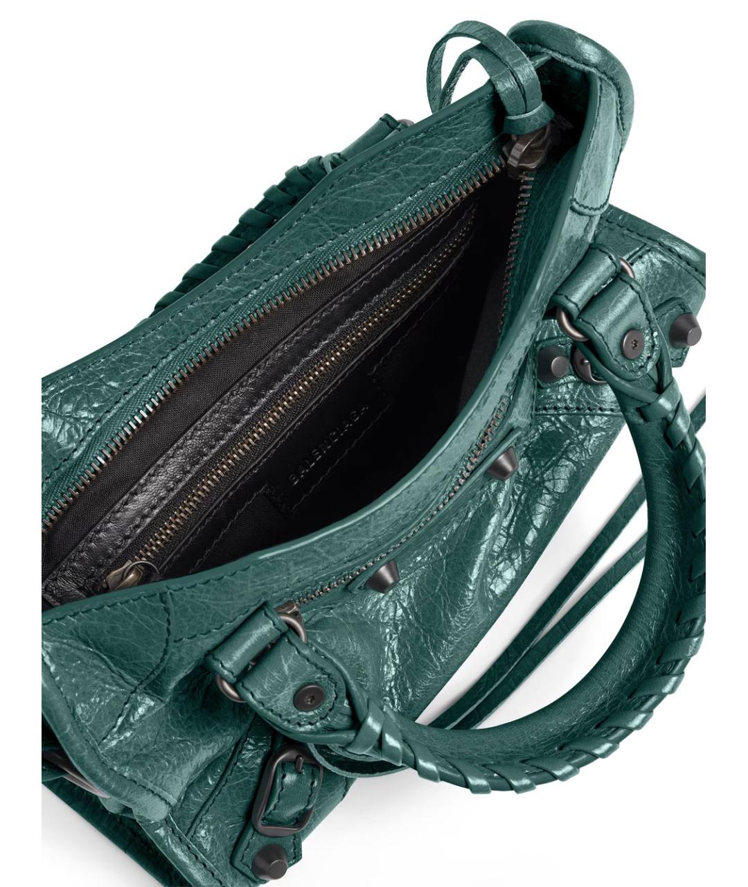 BALENCIAGA Зеленая кожаная сумка тоут, фото 5