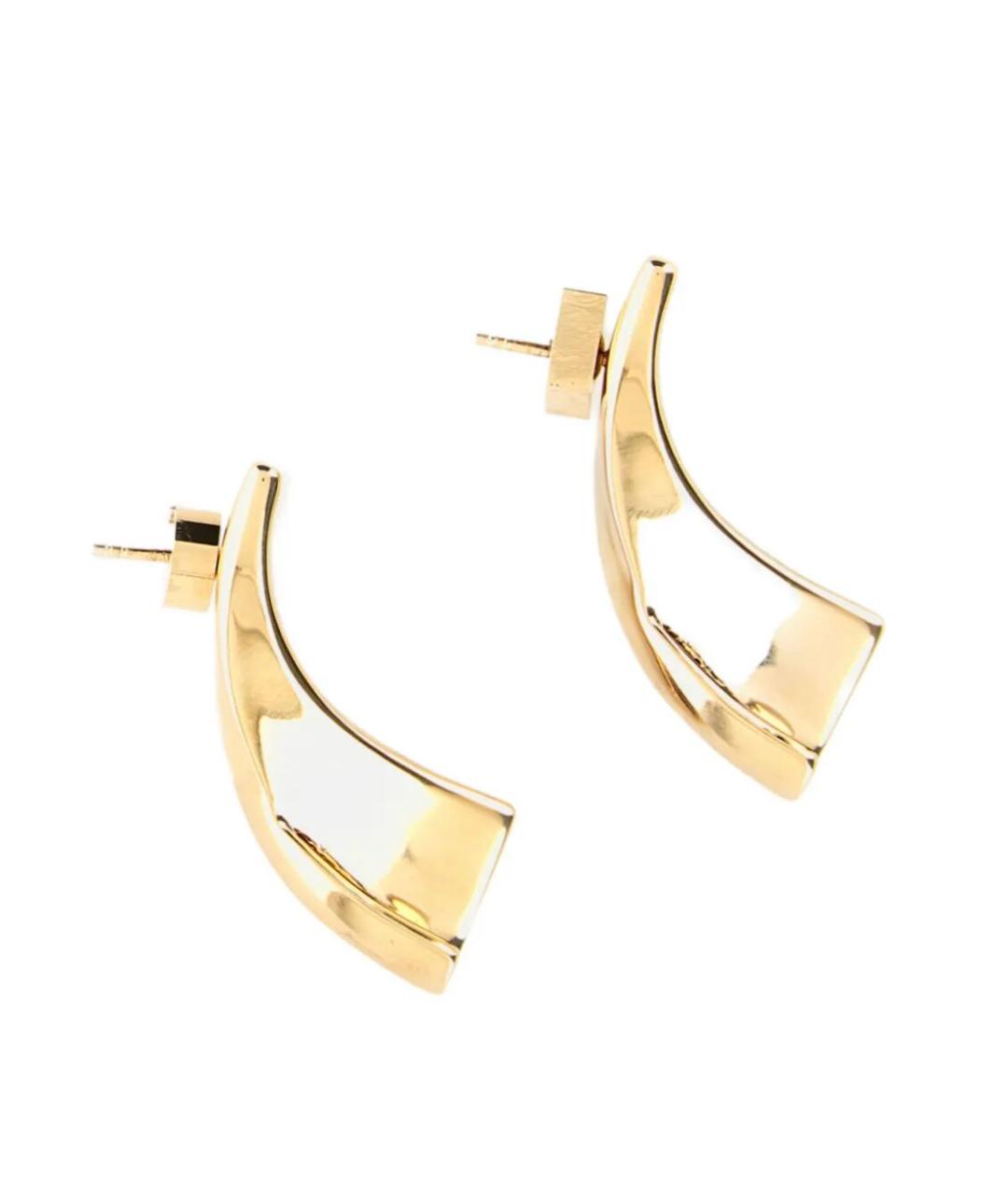 JACQUEMUS Золотые металлические серьги, фото 2