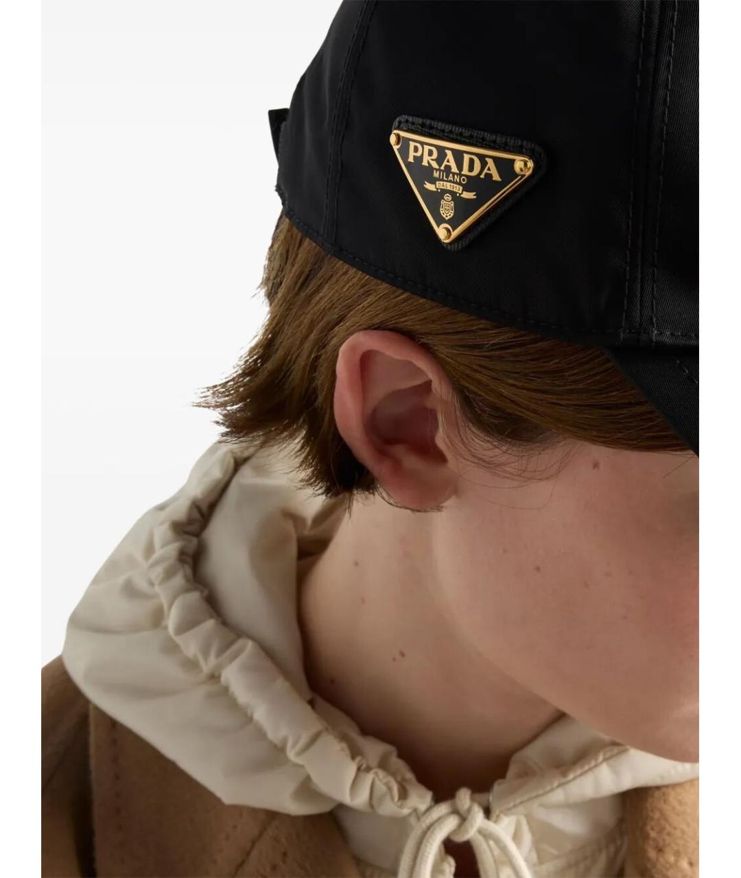 PRADA Черная синтетическая шляпа, фото 2