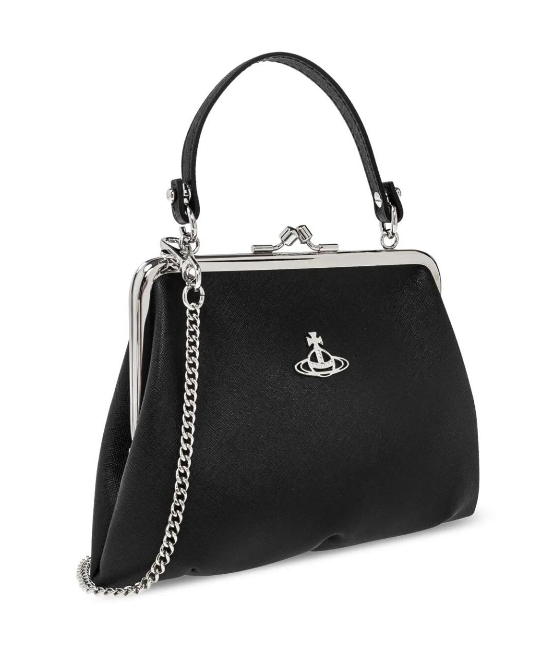 VIVIENNE WESTWOOD Черная сумка тоут из искусственной кожи, фото 3