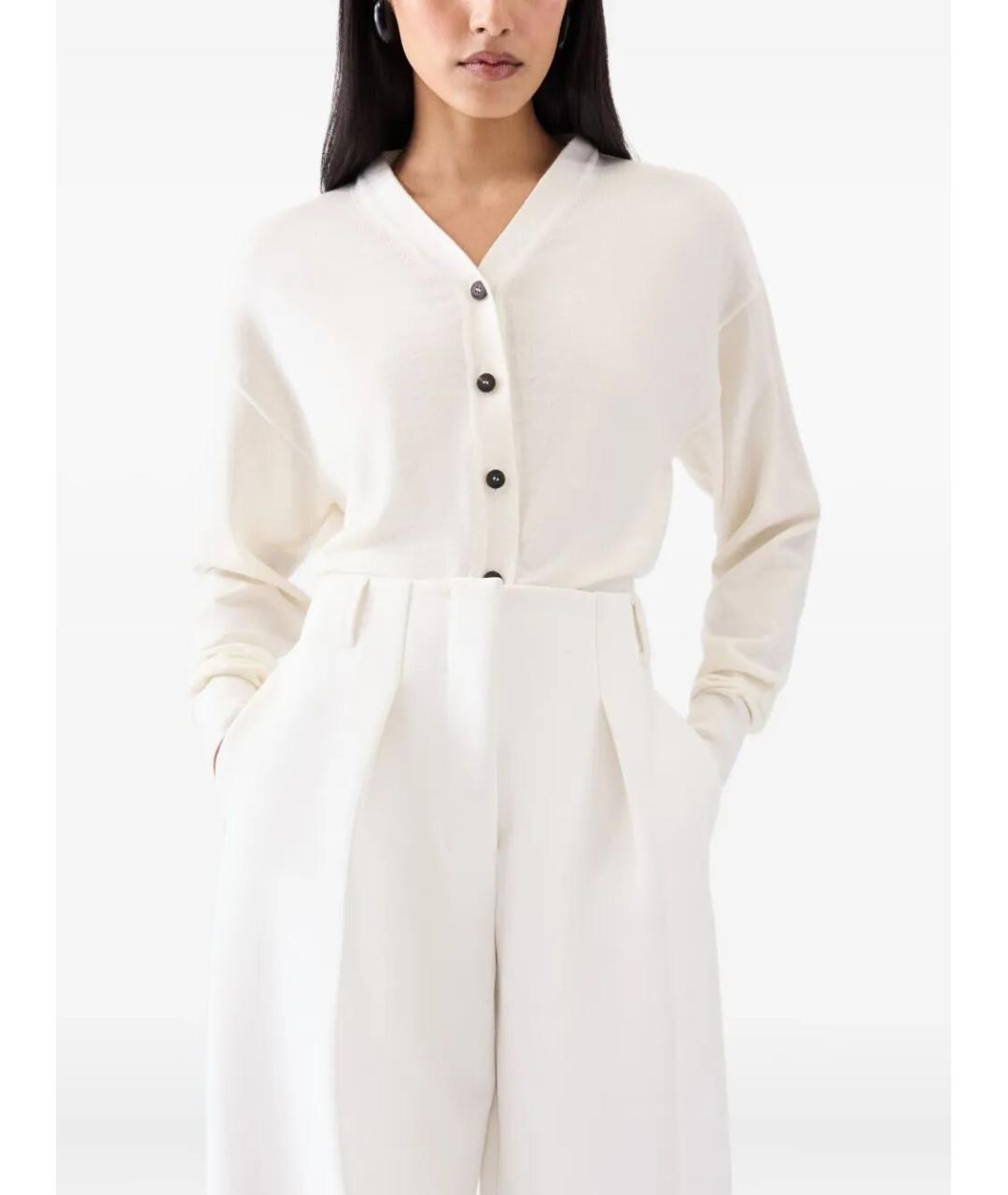 JACQUEMUS Белый шерстяной кардиган, фото 3