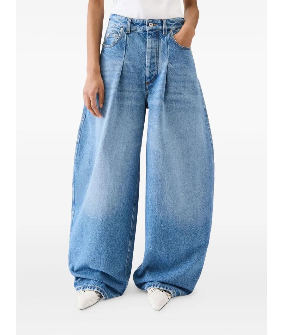 JACQUEMUS Голубые хлопковые прямые джинсы, фото 2