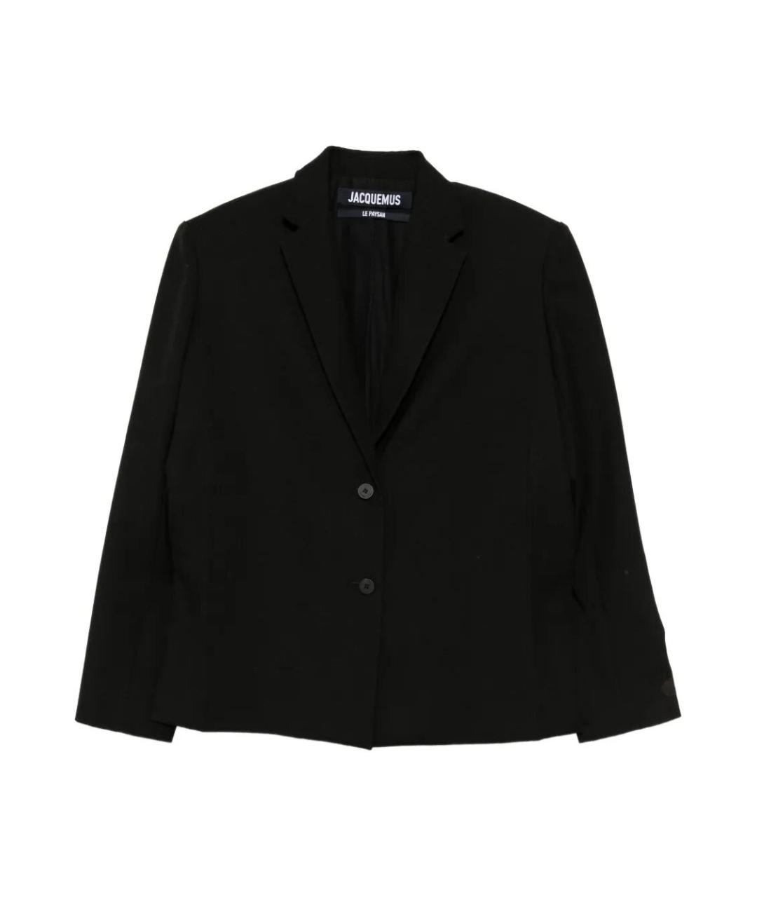 JACQUEMUS Черный шерстяной жакет/пиджак, фото 1