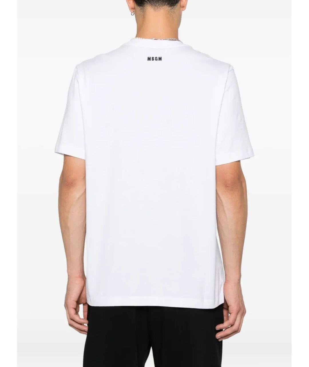 MSGM Белая хлопковая футболка, фото 3