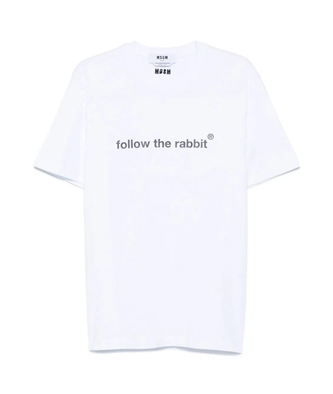 MSGM Белая хлопковая футболка, фото 1