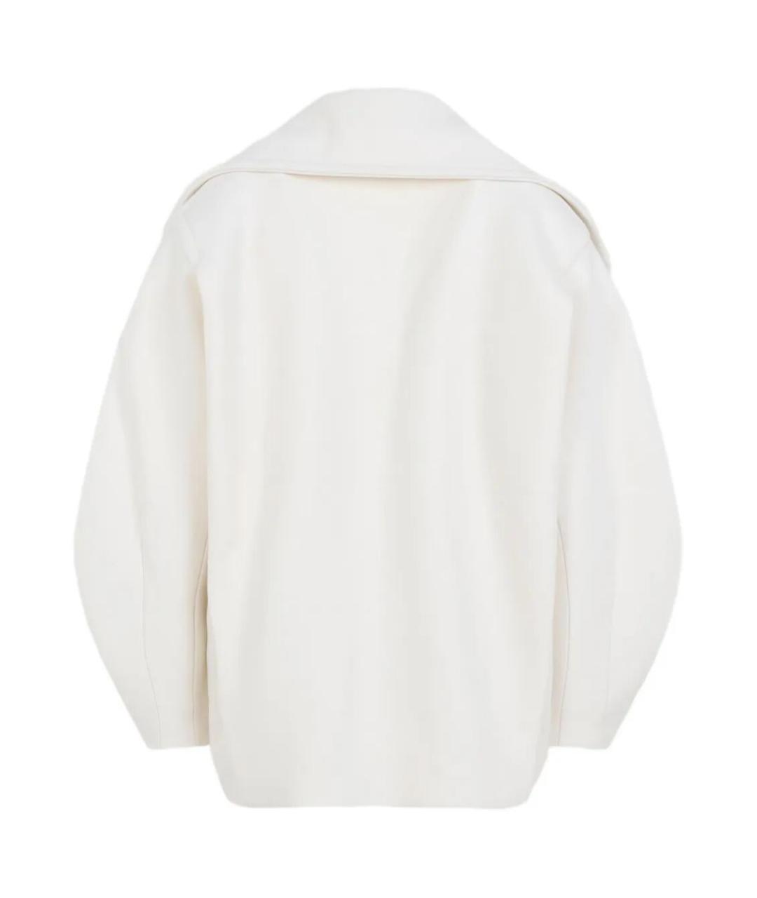 JACQUEMUS Белое шерстяное пальто, фото 2