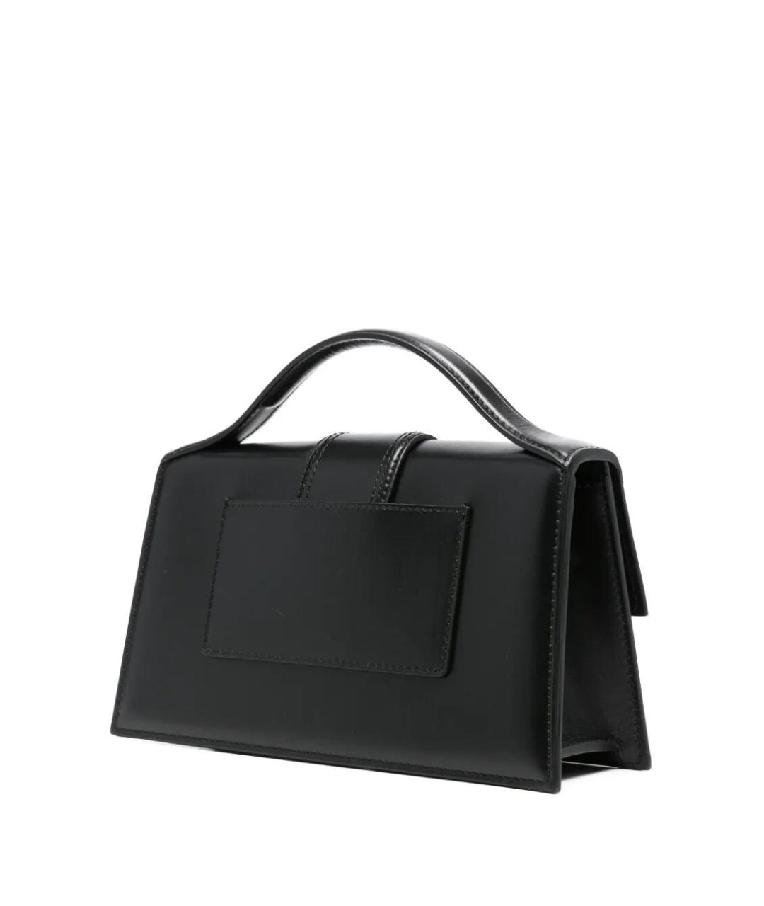 JACQUEMUS Черная кожаная сумка через плечо, фото 4