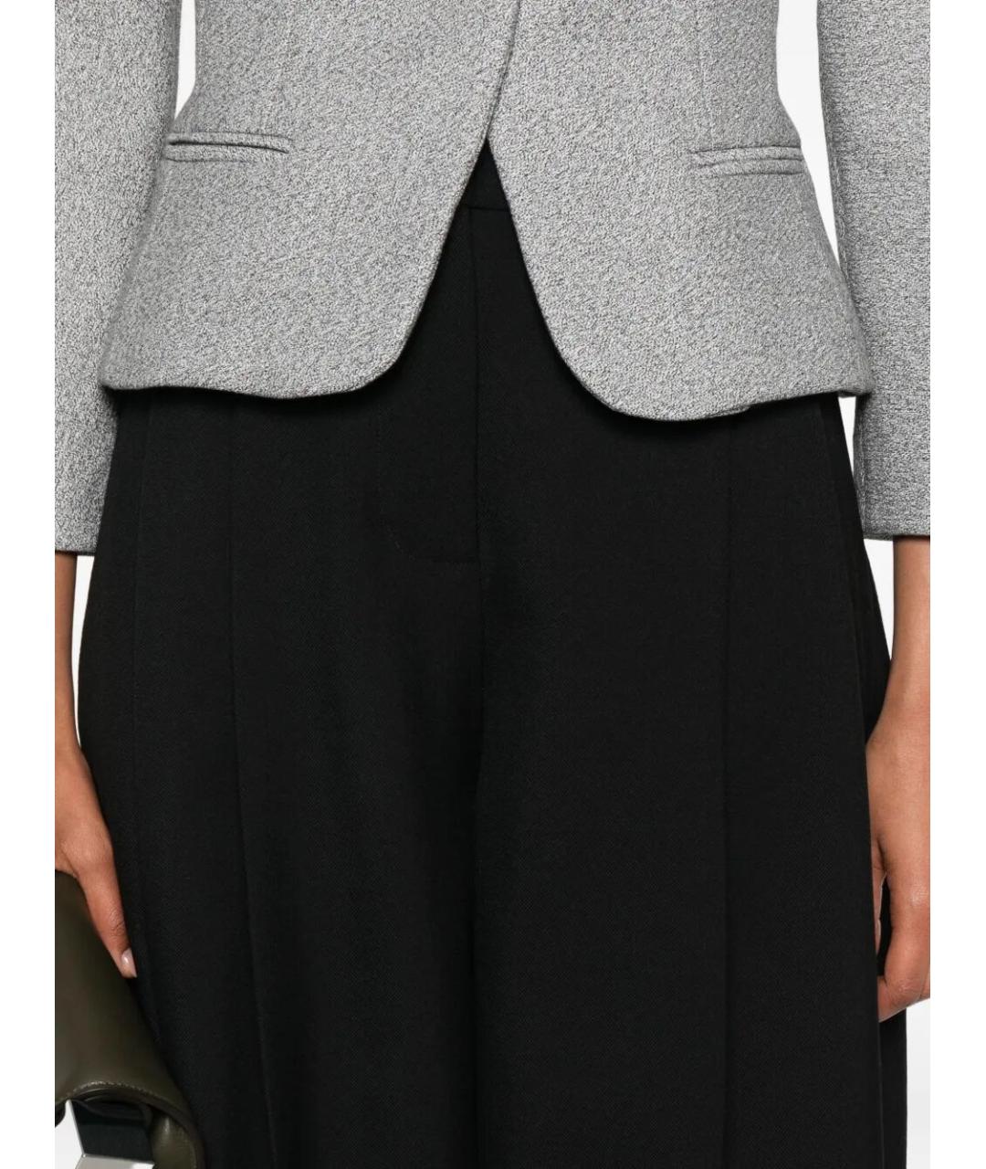 JACQUEMUS Черные шерстяные прямые брюки, фото 5