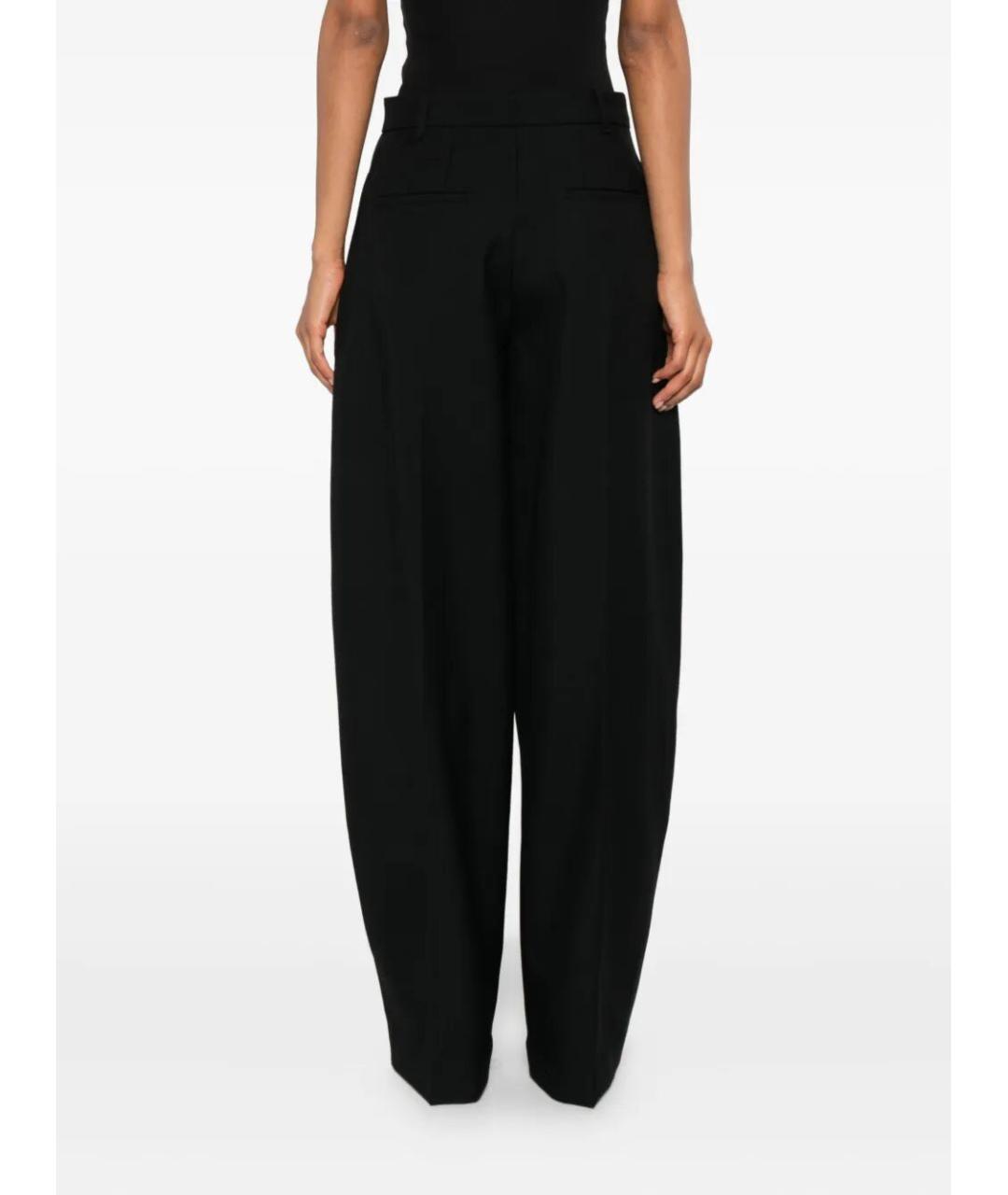 JACQUEMUS Черные шерстяные прямые брюки, фото 2