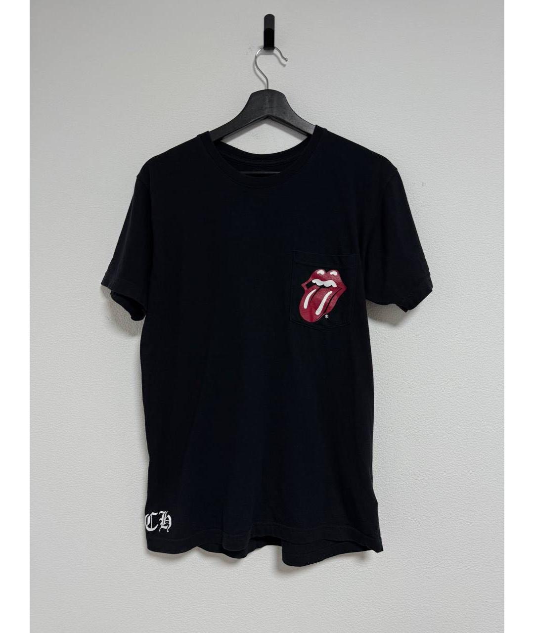 CHROME HEARTS Черная хлопковая футболка, фото 7