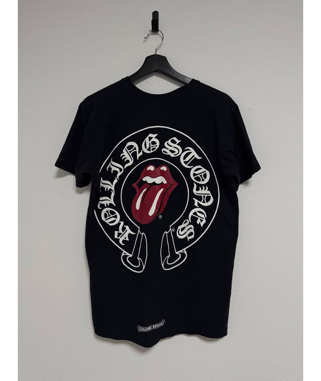 CHROME HEARTS Черная хлопковая футболка, фото 2