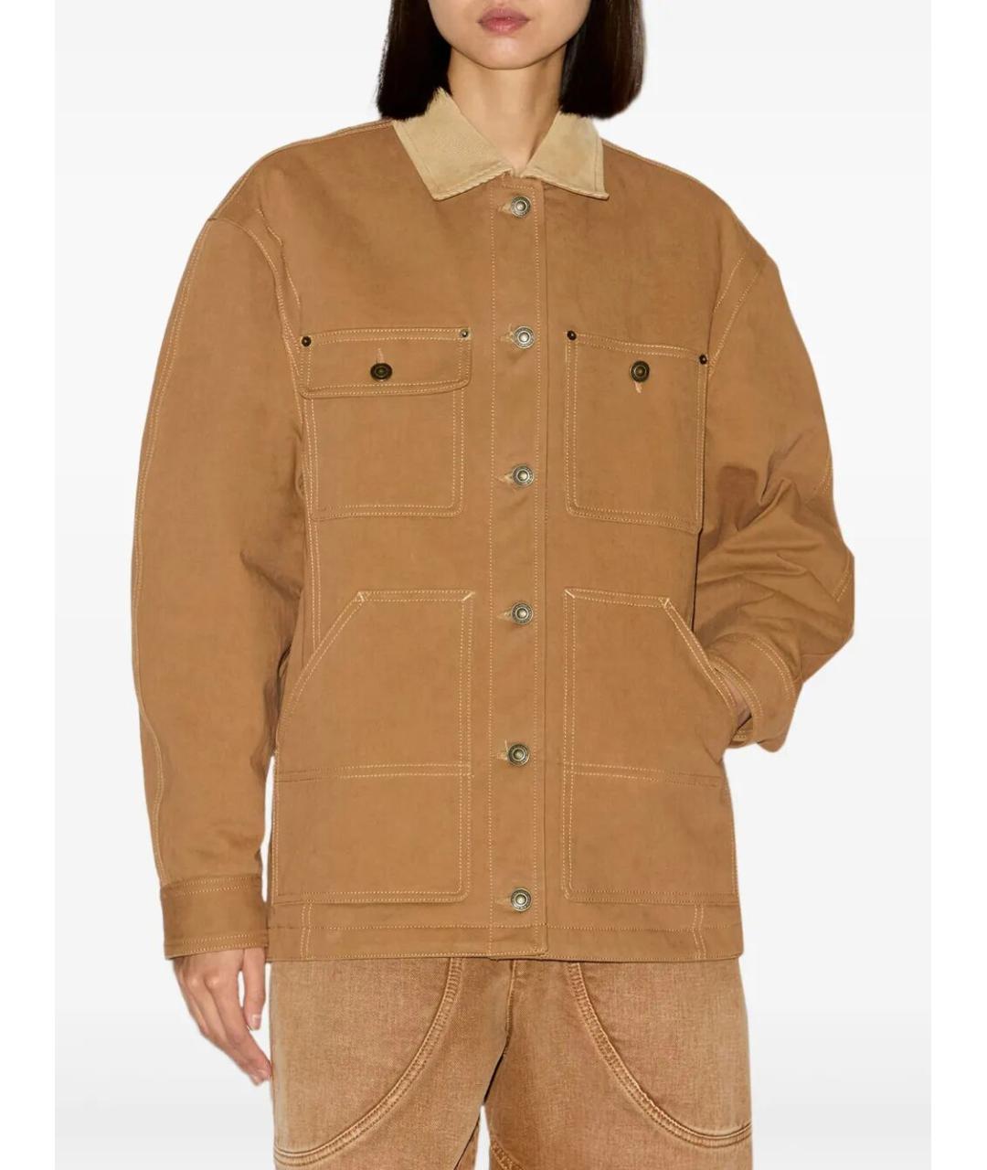 ISABEL MARANT Бежевая хлопковая куртка, фото 2