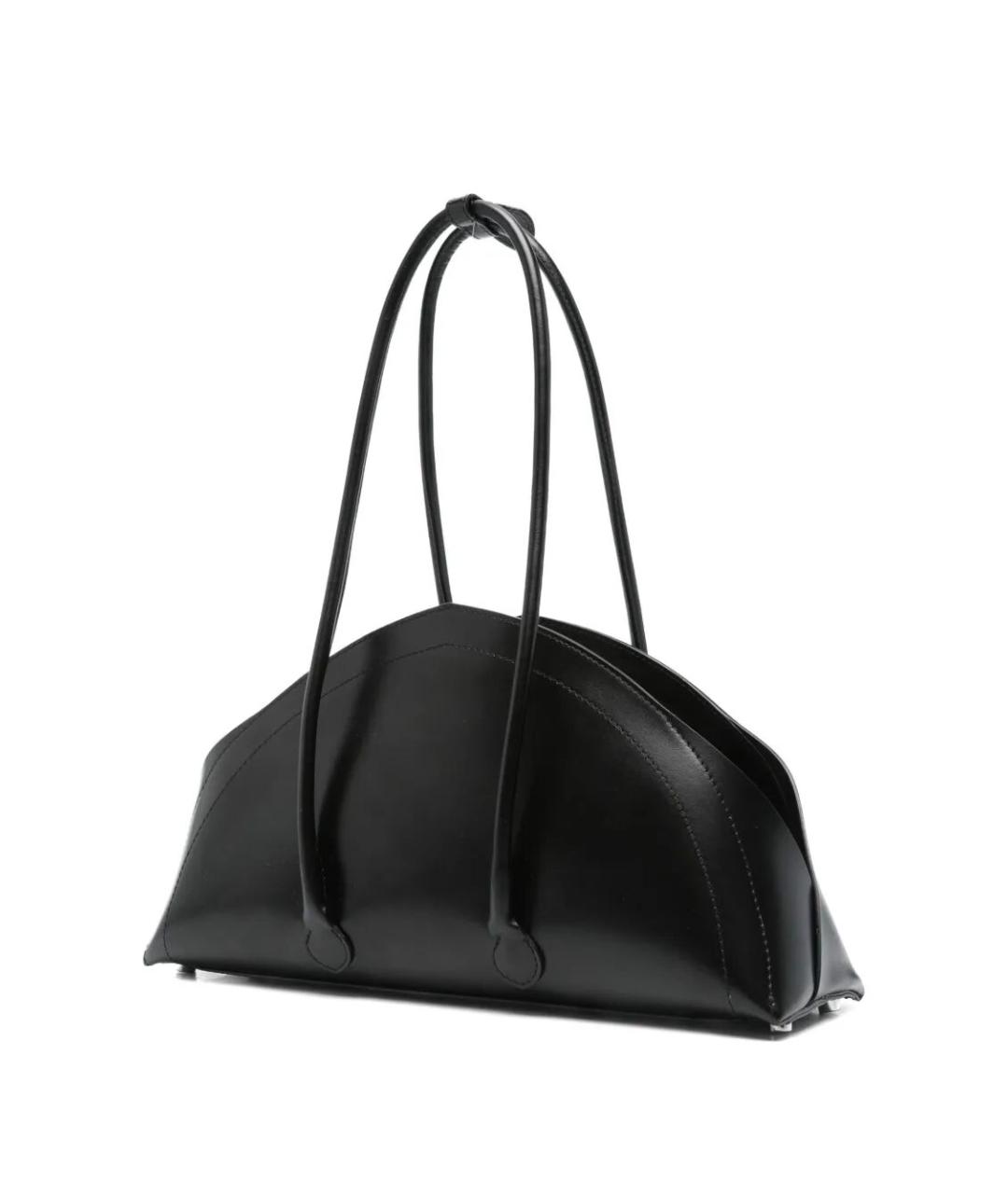 FEDERICO CINA Черная кожаная сумка через плечо, фото 4