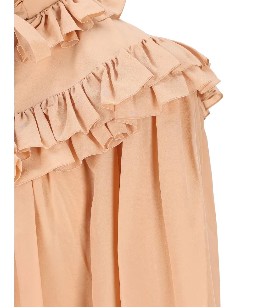 CHLOE Бежевая шелковая блузы, фото 3