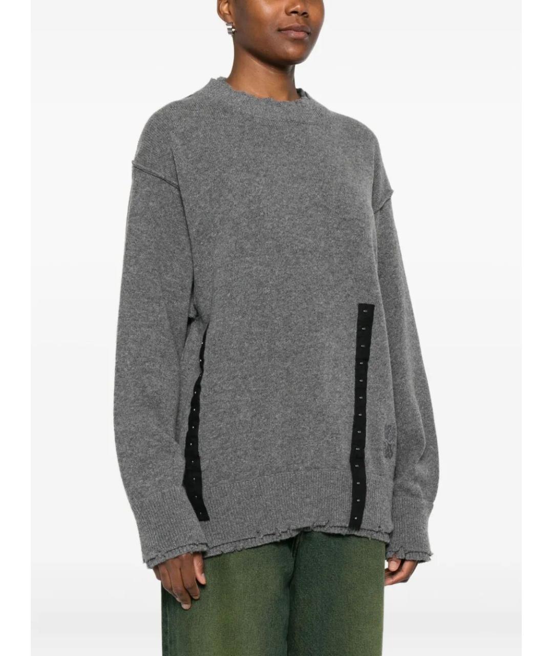 FEDERICO CINA Серый шерстяной джемпер / свитер, фото 4