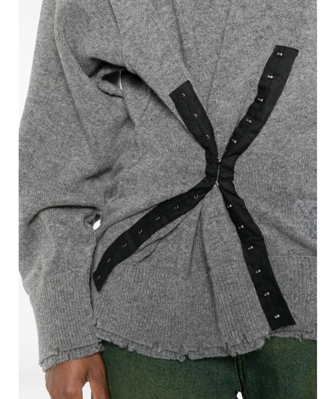 FEDERICO CINA Серый шерстяной джемпер / свитер, фото 5