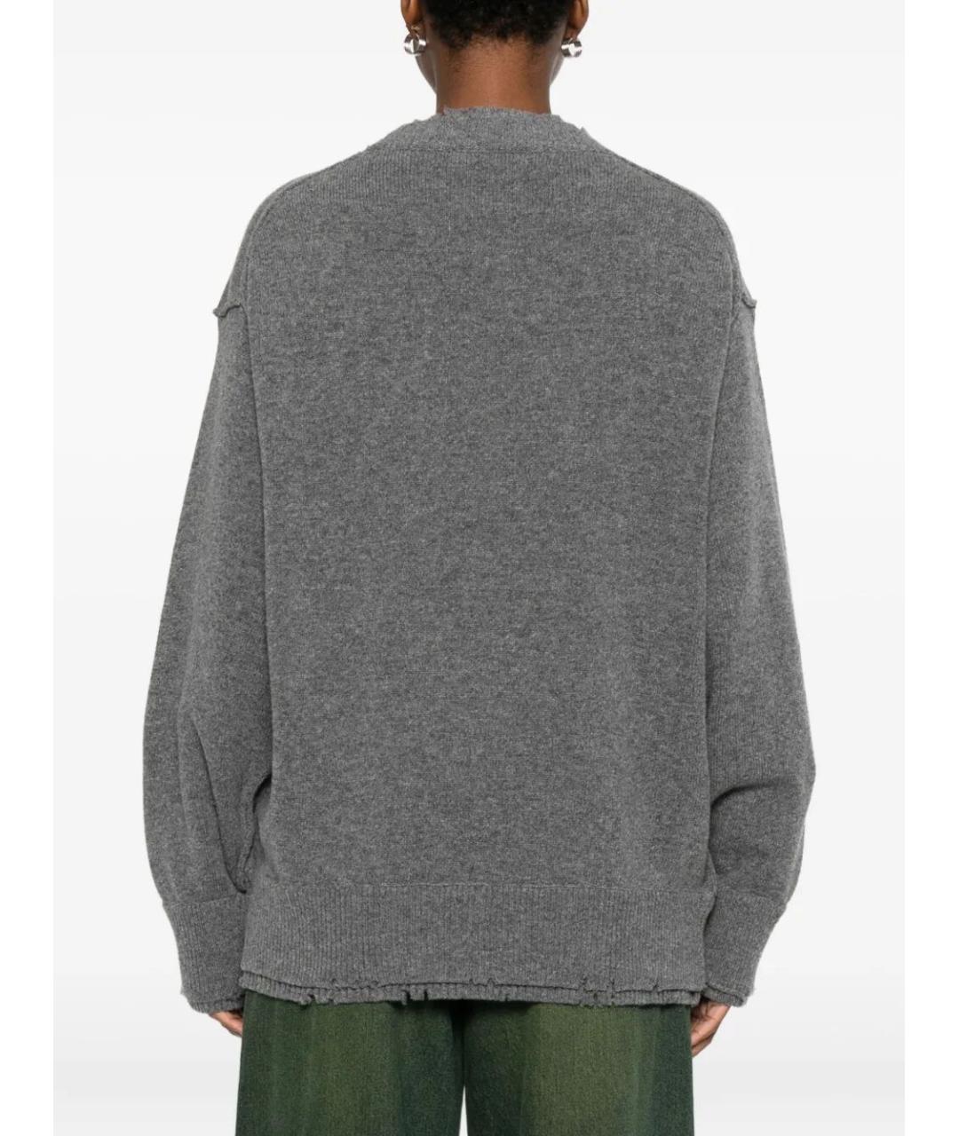 FEDERICO CINA Серый шерстяной джемпер / свитер, фото 3