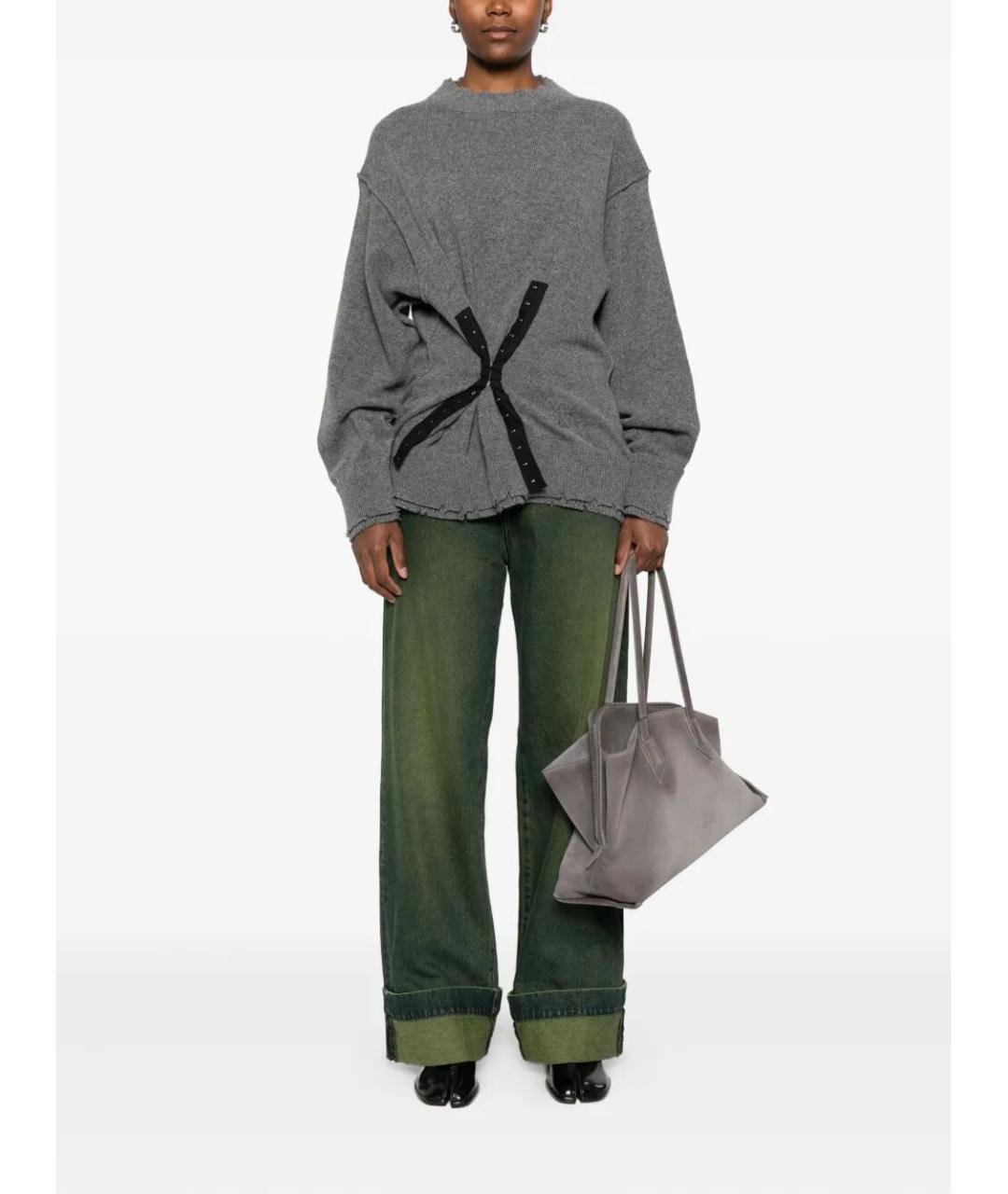 FEDERICO CINA Серый шерстяной джемпер / свитер, фото 2