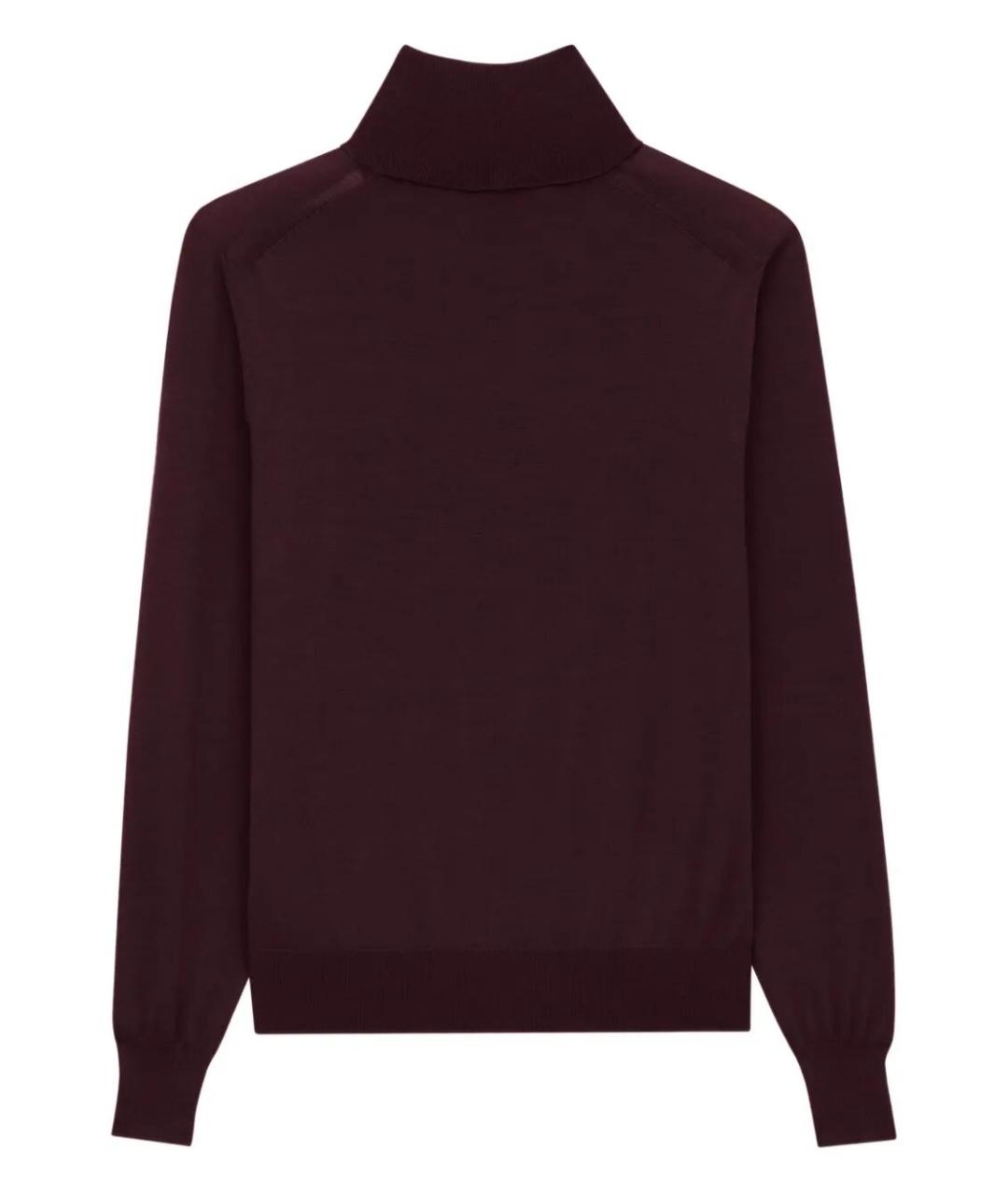 SAINT LAURENT Бордовая шерстяная водолазка, фото 2